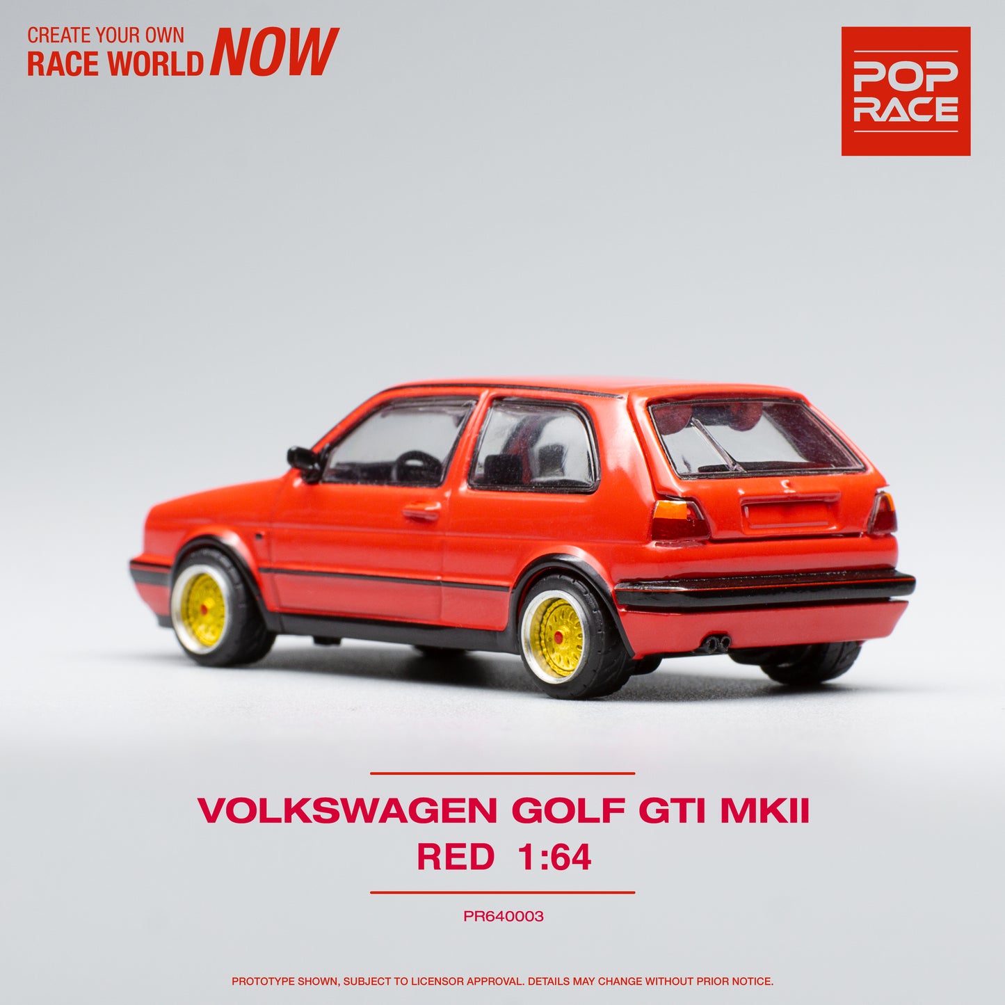 Pop Race 1/64 Volkswagen Golf GTI MK II Rouge – Diecast & Co